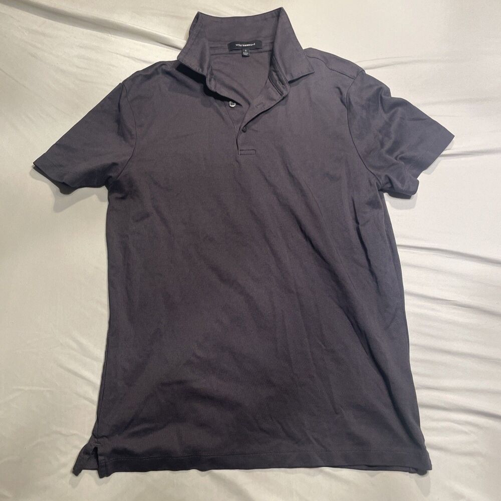 WESTZEROONE Collared River Valley Polo Shirt Mens Size S Blue Short Sleeve